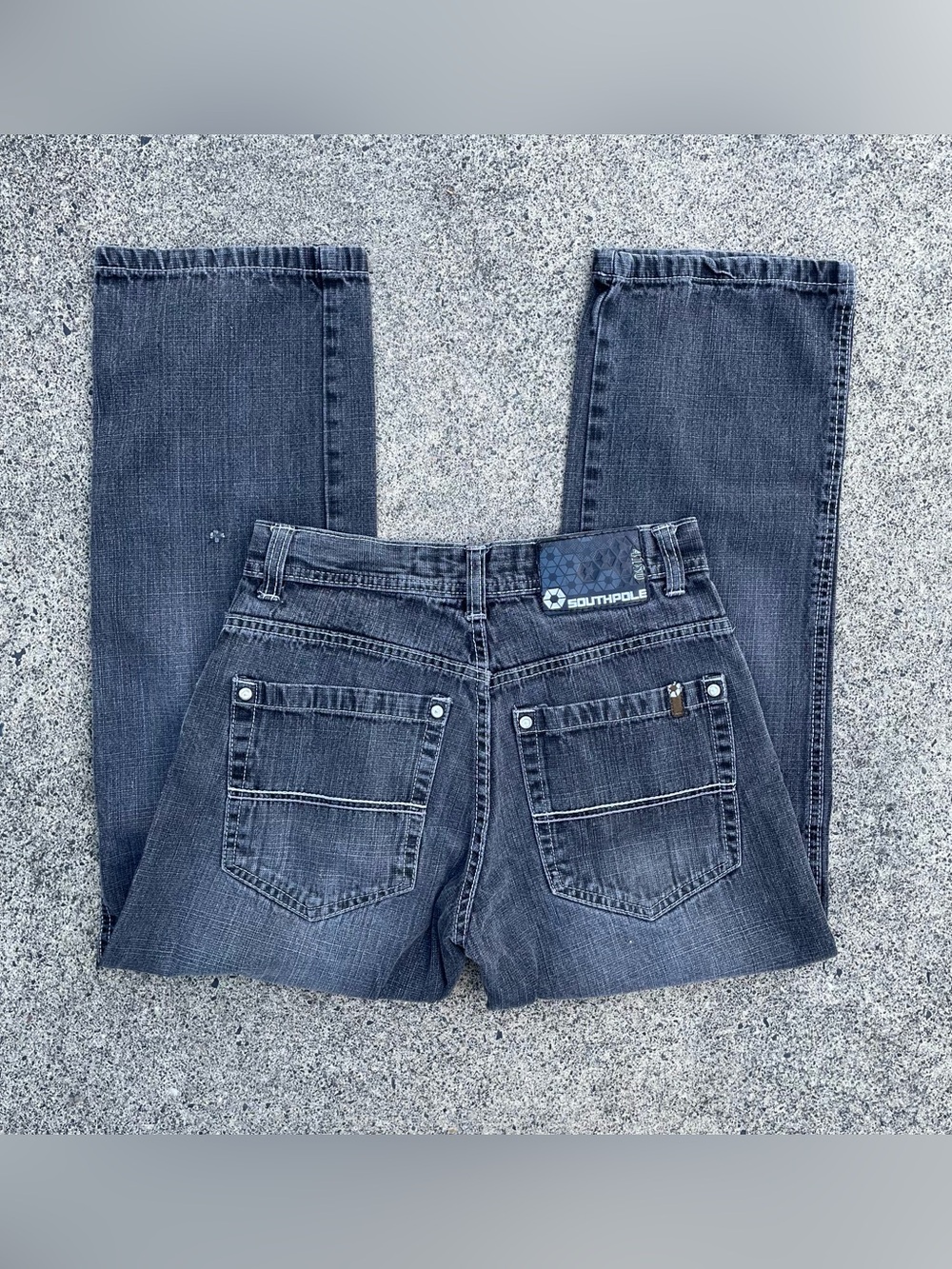 y2k baggy black faded Southpole jeans 29x29